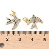 Brass Micro Pave Cubic Zirconia Pendants KK-Q068-63G-3