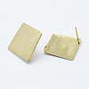 Brass Drawbench Stud Earring Findings KK-F728-13G-NF-2