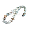 Natural Flower Amazonite Round & Cone Beaded Necklaces NJEW-N064-03J-2