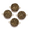 Natural Druzy Agate Links Connectors G-T131-86G-1