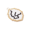 Glass Seed Beaded Twelve Constellations Pendants PALLOY-MZ00891-06-3