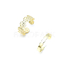2Pcs Adjustable Retro Iron Flower Cuff Toe Ring Sets II7704-4