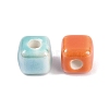 Handmade Porcelain Electroplated Beads PORC-R003-05-2