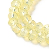 Baking Paint Transparent Glass Beads Strands DGLA-A034-J8MM-D06-3