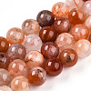 Natural Red Hematoid Quartz Beads Strands G-T140-10mm-01-2