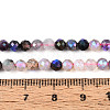 AB Color Plated Natural Garnet & Rose Quartz & Black Spinel & Amethyst & Quartz Crystal & Ice Obsidian Beads Strands G-T144-B07-07-4