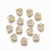 Brass Micro Pave Clear Cubic Zirconia Charms KK-R134-011-NF-1