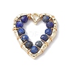 Natural Mixed Gemstone Faceted Round Pendants PALLOY-JF02147-01-2