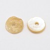 Flat Round Natural Akoya Shell Beads SHEL-N034-11-3