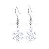 Snowflake Alloy Enamel Dangle Earrings FS-WGD9918-17-1