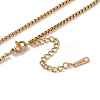 201 Stainless Steel Box Chain Necklace for Men Women NJEW-P268-A28-2X5-3