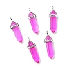 Faceted Bullet Glass Pointed Pendants KK-E282-01P-01-1
