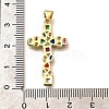 Rack Plating Brass Micro Pave Cubic Zirconia Pendants KK-L226-005G-07-3