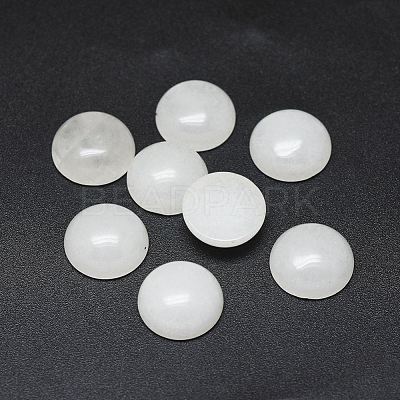 Natural White Jade Cabochons G-G788-C-11-1