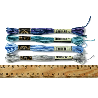 12 Skeins 12 Colors 6-Ply Polyester Embroidery Floss OCOR-FS0001-01A-01-1