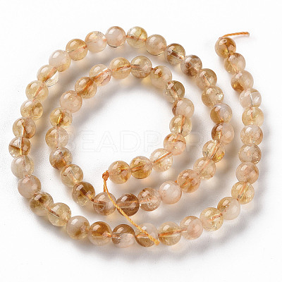 Heated Natural Citrine Beads Strands G-S362-105B-1