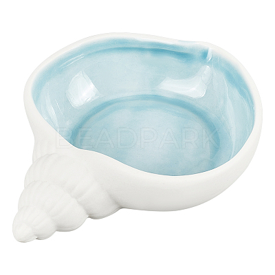 Conch Shape Ceramics Ashtray DIY-WH0430-617G-1