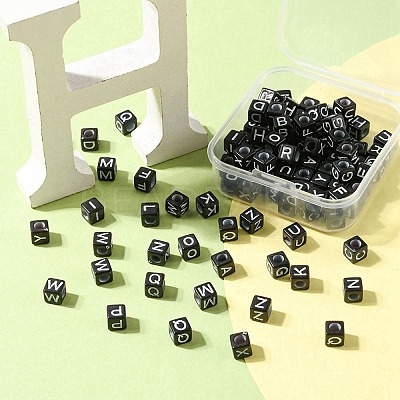 100Pcs Opaque Acrylic Beads SACR-YW0001-55-1