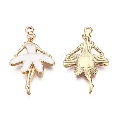Light Gold Plated Alloy Pendants ENAM-T009-18D-1