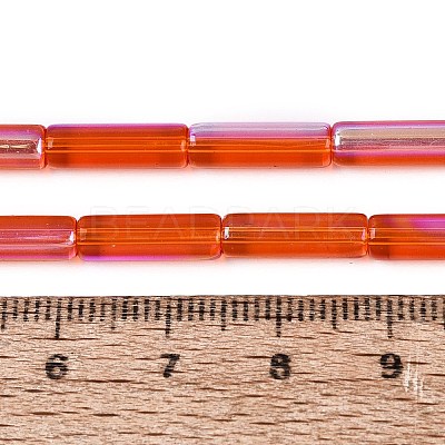 Electroplate Transparent Glass Beads Strands EGLA-Q132-02A-E02-1