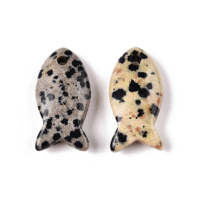 Natural Dalmatian Jasper Pendants G-N342-106J-1