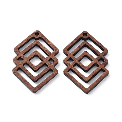 Walnut Wood Laser Cut Pendants WOOD-Q051-01D-1