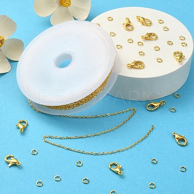 DIY Chain Bracelet Necklace Making Kit DIY-YW0007-05G-1