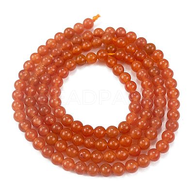Natural Red Aventurine Beads Strands G-M438-A09-01-1