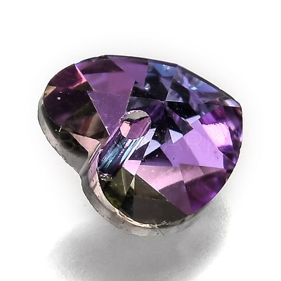 Electroplate Glass Charms G030V10mm-001HE-1