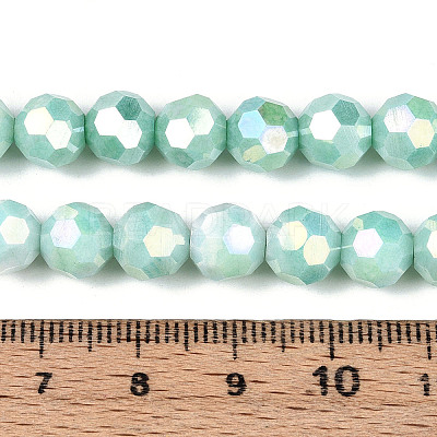 Anti-Tarnish Electroplate Glass Beads Strands EGLA-T021-8mm-15-11-1