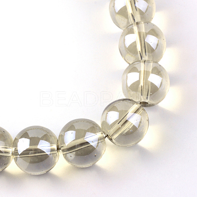 Electroplate Glass Beads Strands X-EGLA-Q062-8mm-A11-1