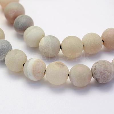 Electroplate Natural Druzy Agate Beads Strands G-G708-10mm-11-1