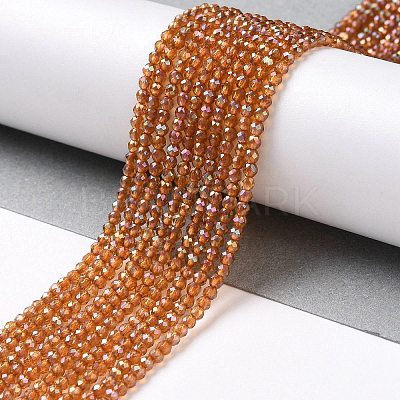 Electroplate Transparent Glass Beads Strands LS-GLAA-H021-01A-FR02-1