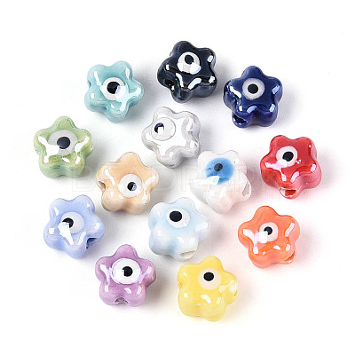Handmade Porcelain Ceramic Beads LAMP-B021-05C-01-1