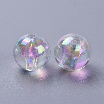 Eco-Friendly Transparent Acrylic Beads X-PL735-2-1