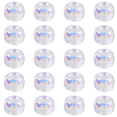 500Pcs UV Plating Acrylic Beads OACR-SP0001-85B-1