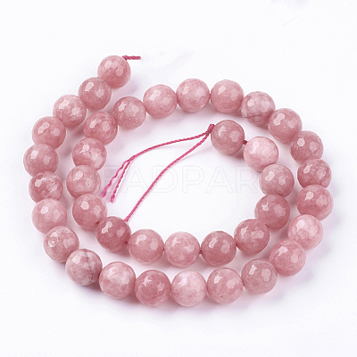 Natural White Jade Bead Strands X-G-R166-10mm-25-1