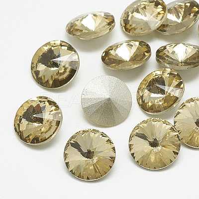 Pointed Back Glass Rhinestone Cabochons RGLA-T086-12mm-04-1