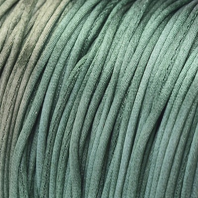 Round Nylon Satin Rattail Cord NWIR-WH0009-15A-15-1