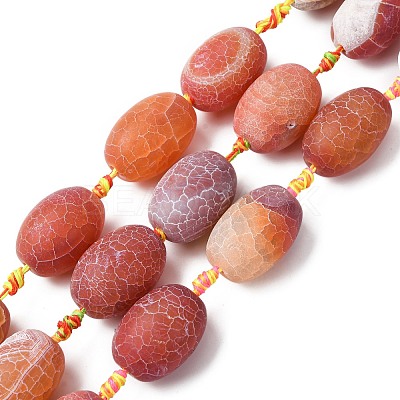 Natural Weathered Agate Beads Strands G-A311-C01-01-1