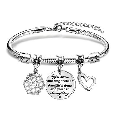 Birthday 201 Stainless Steel Charm Bracelets FS-WGBAA71-01-1