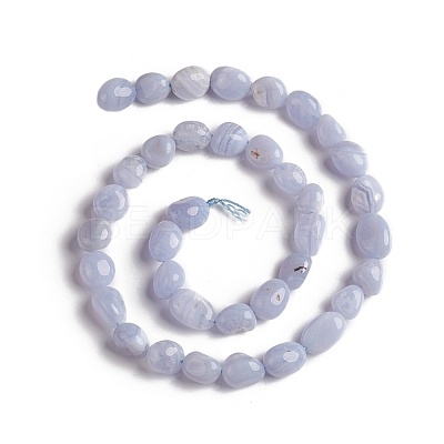 Natural Blue Lace Agate Beads Strands G-D0002-D75-1