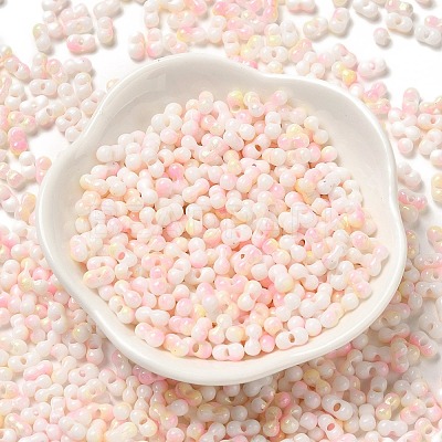 Two Tone Baking Paint Glass Seed Beads SEED-F005-01A-02-1