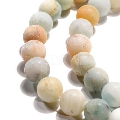 Natural Flower Amazonite Beads Strands X-G-G692-01F-8mm-1
