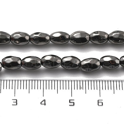 Synthetic Magnetic Hematite Beads Strands G-P518-07B-1