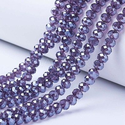 Electroplate Glass Beads Strands X-EGLA-A034-T2mm-A16-1
