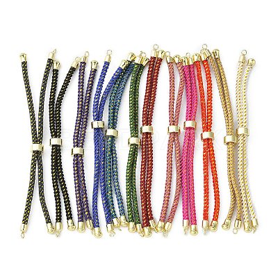 5Pcs Mixed Color Adjustable Brass Rhinestone Zircon Slider Bracelet Making  Charms Chain For DIY Bracelet Jewelry Making Supplies