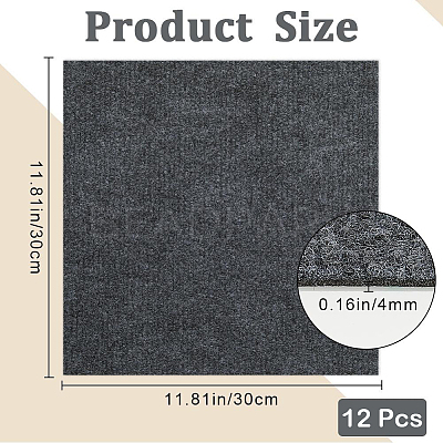 12Pcs Square Self-adhesion Polyester Carpet Tape DIY-CN0003-45C-1