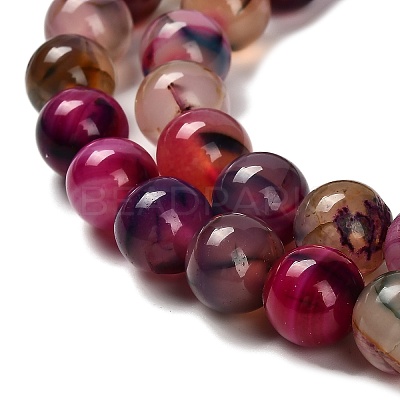 Dyed Natural Agate Beads Strands G-G203-10J-12mm-1