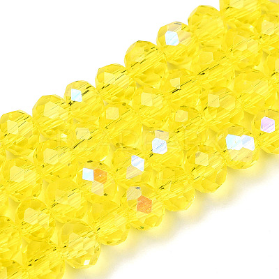 Electroplate Glass Beads Strands EGLA-A034-T8mm-L28-1